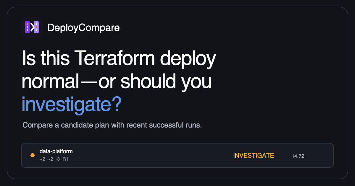 I built a tool that compares Terraform CI runs to flag unusual changes
